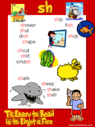 sh - sh phonics poster - sh wordlist - sh spelling list - word family